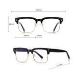Ochelari Protectie Calculator Techsuit Reflex PC (2205), Patrati, Negru / Auriu