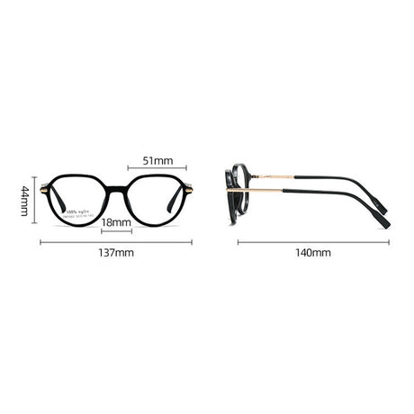 Ochelari Protectie Calculator Techsuit Reflex PC (TM1062), Browline, Transparent Maro