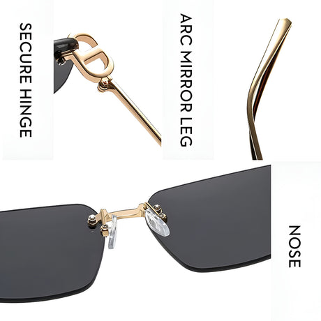 Ochelari de Soare Techsuit (S098), Fara Rama, Turcoaz