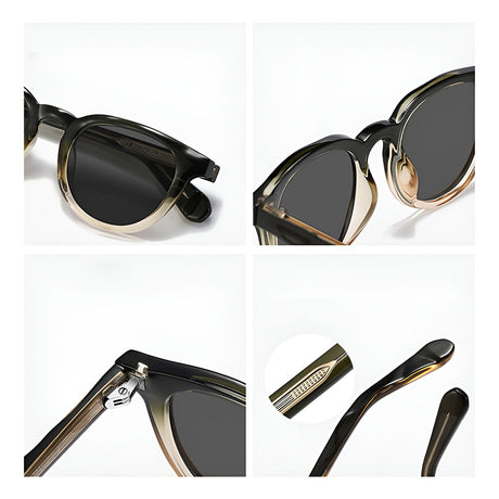 Ochelari de Soare Techsuit (8663), Rotunzi, TR90, Maro