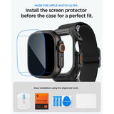 Curea smartwatch Spigen compatibil cu Apple Watch Ultra / Ultra 2 / Ultra 3, Negru