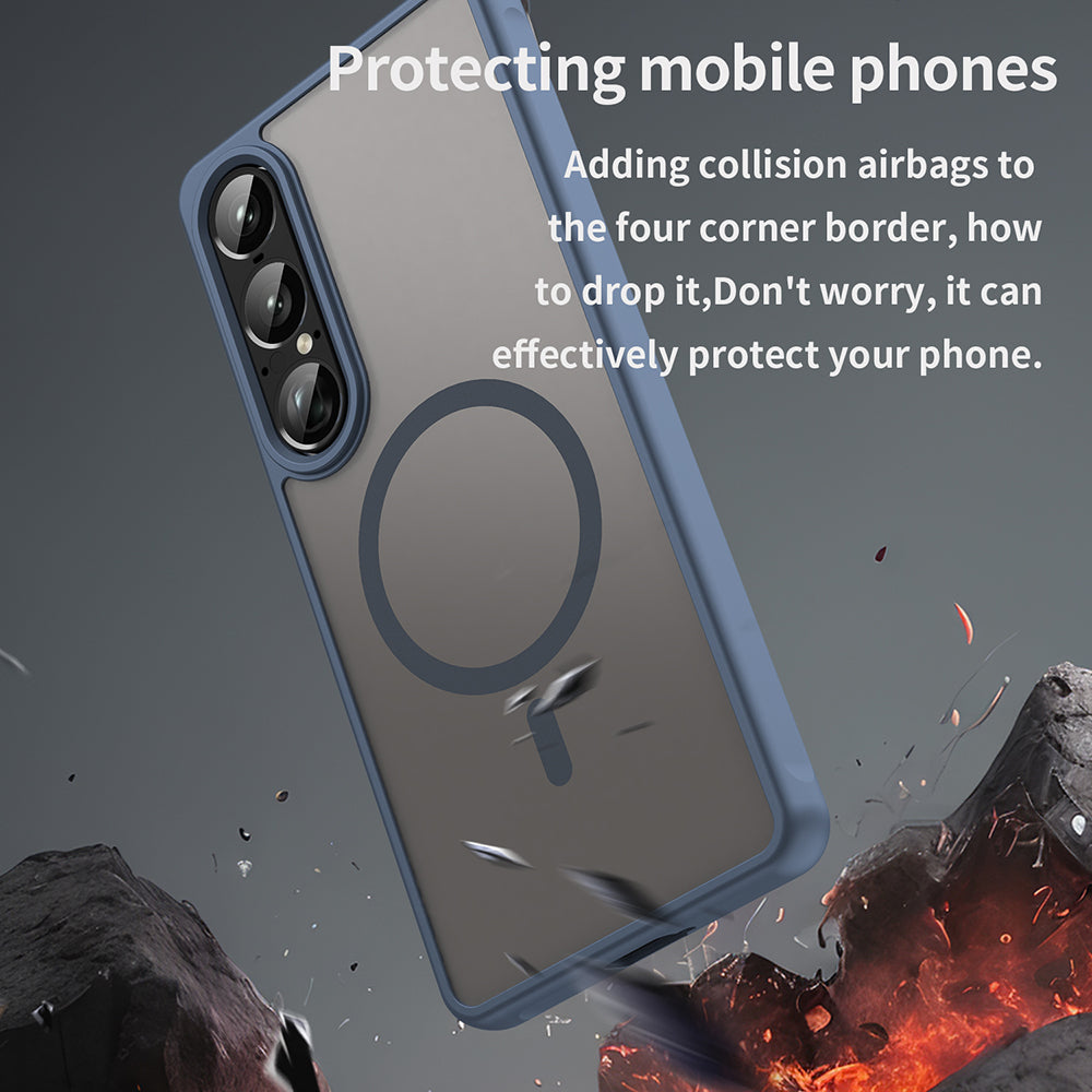 Husa de protectie Techsuit HaloFrost II MagSafe compatibil cu Sony Xperia 1 VIII, Albastru