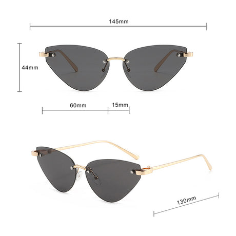 Ochelari de Soare Techsuit (S099), Cat Eye, Negru
