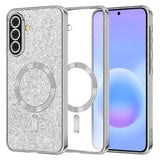 Husa de protectie Techsuit Luxury Glitter MagSafe compatibil cu Samsung Galaxy A57 5G, Argintiu