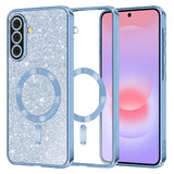 Husa de protectie Techsuit Luxury Glitter MagSafe compatibil cu Samsung Galaxy A37 5G, Albastru