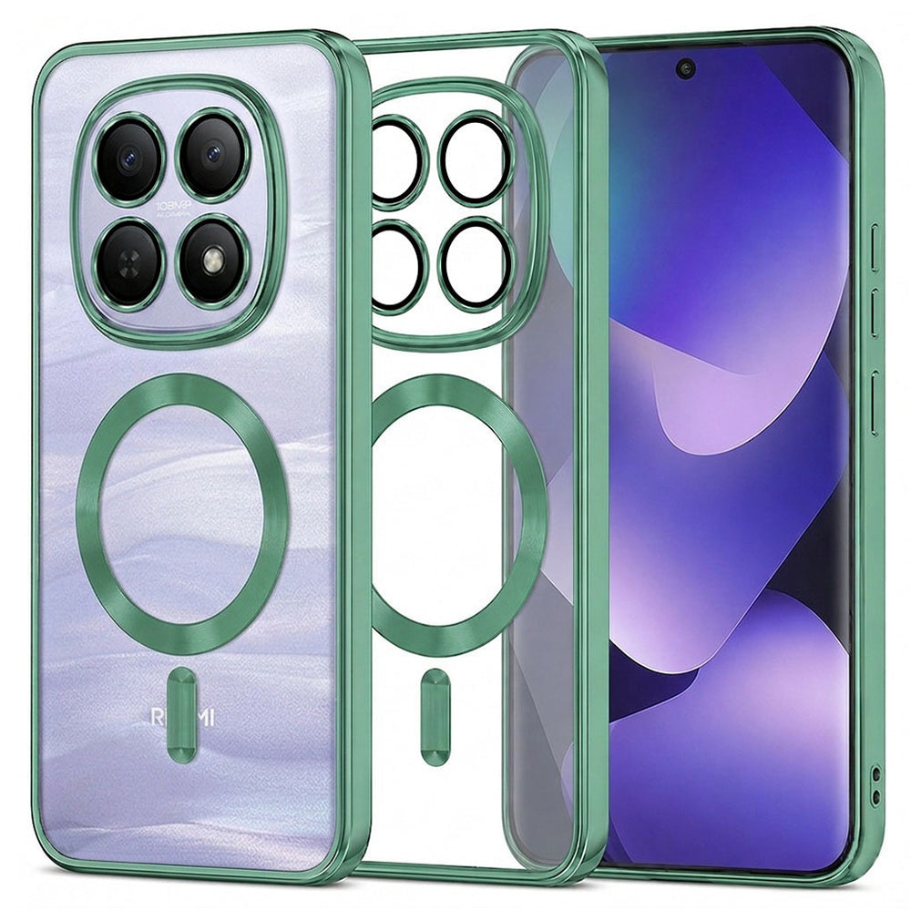Husa de protectie Techsuit Luxury Crystal MagSafe compatibil cu Xiaomi Redmi Note 15 5G / Note 15 4G / Poco M8 5G, Verde deschis