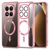 Husa de protectie Techsuit Luxury Crystal MagSafe compatibil cu Xiaomi Redmi Note 15 Pro+ 5G / Poco M8 Pro 5G, Roz