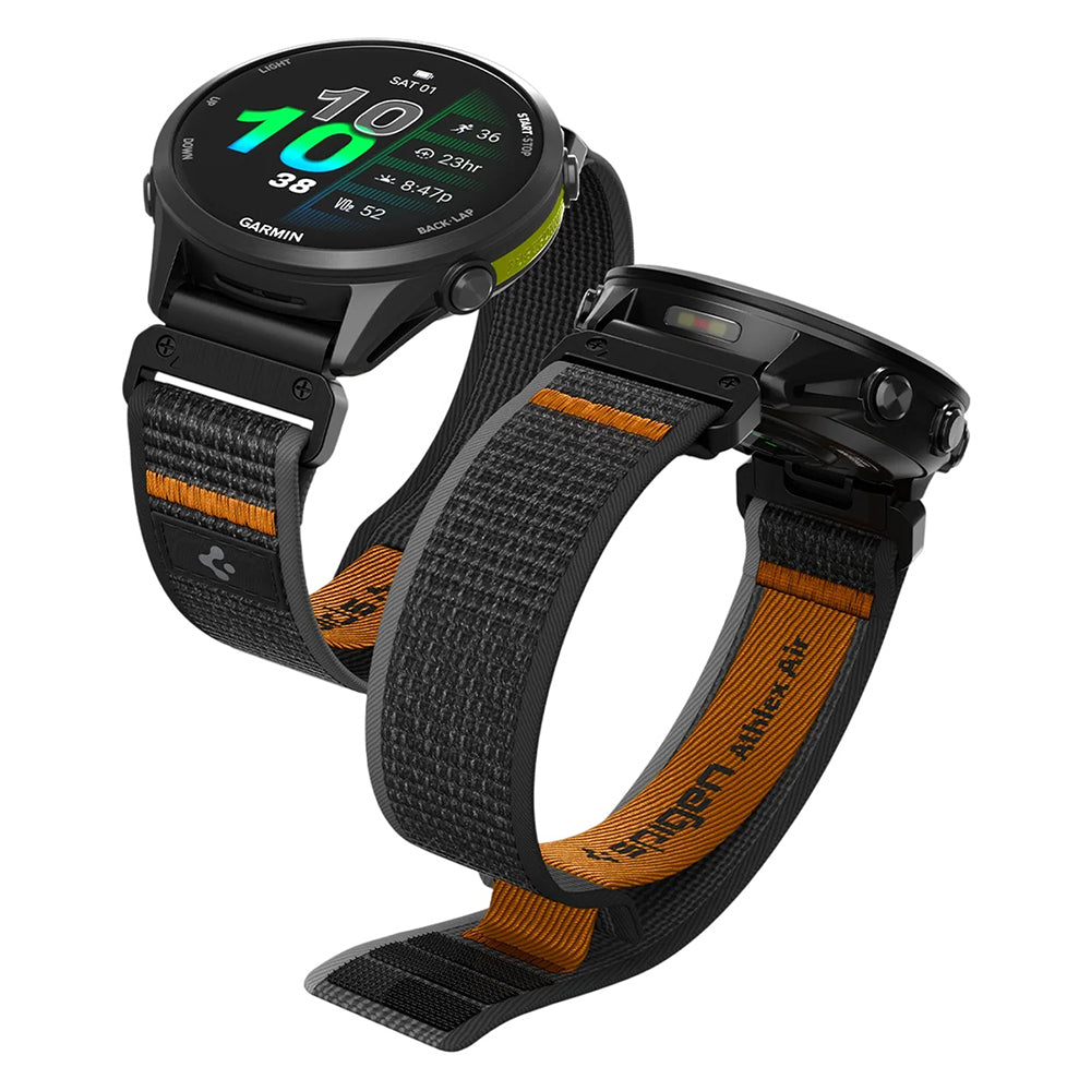 Curea smartwatch Spigen Athlex Air compatibil cu Garmin Fenix 5 / Fenix 6 / Forerunner 945, Negru