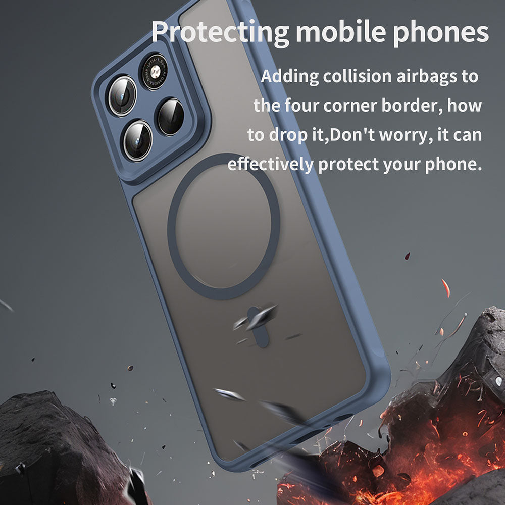 Husa de protectie Techsuit HaloFrost II MagSafe compatibil cu Motorola Moto G37 / G37 Power / G47, Albastru