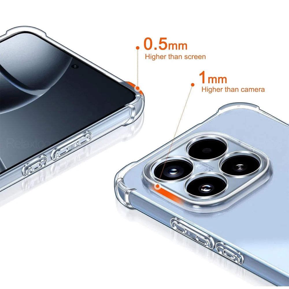 Husa de protectie Techsuit Shockproof Clear Silicone compatibil cu Xiaomi 17T, Transparent