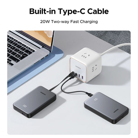 Baterie externa Ugreen PB526, 10000mAh, USB / Type-C, 20W, Gri