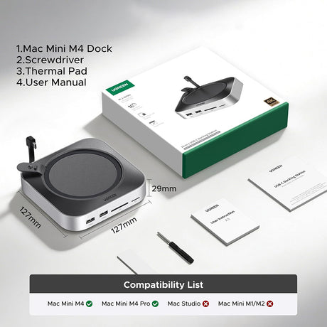Hub Ugreen CM841A, 10in1, 2x Type-C / 5x USB-A / SD-TF / M.2, Gri