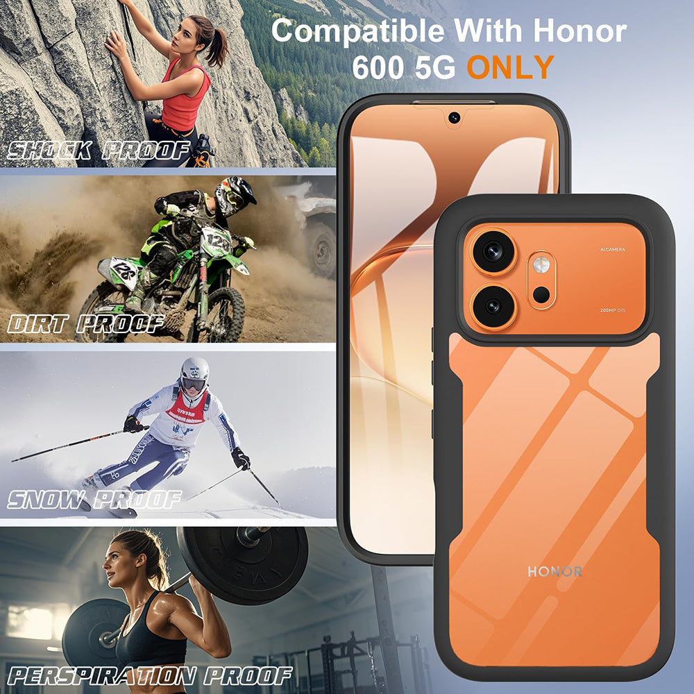 Husa de protectie Techsuit ColorVerse 360 Series compatibil cu Honor 600 / 600 Pro, Negru