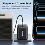 Adaptor Ugreen Bluetooth Receiver BT523 (65059), Jack 3.5mm, Hi-Res Audio, Negru