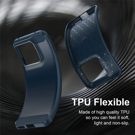 Husa de protectie Techsuit Carbon Silicone compatibil cu Motorola Edge 70 Pro, Albastru
