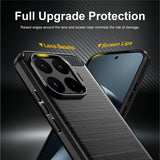 Husa de protectie Techsuit Carbon Silicone compatibil cu Xiaomi 17T, Negru