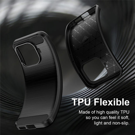 Husa de protectie Techsuit Carbon Silicone compatibil cu Xiaomi 17T, Negru