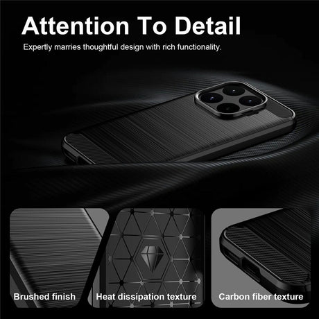 Husa de protectie Techsuit Carbon Silicone compatibil cu Xiaomi 17T, Negru