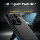 Husa de protectie Techsuit Carbon Silicone compatibil cu Xiaomi 17T Pro, Negru