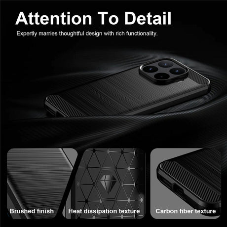 Husa de protectie Techsuit Carbon Silicone compatibil cu Xiaomi 17T Pro, Negru