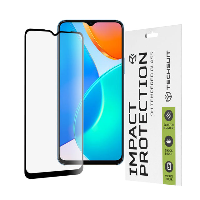 Folie de protectie Techsuit 111D Full Cover / Full Glue Glass compatibil cu Honor X6 / X8 5G / 70 Lite, Negru