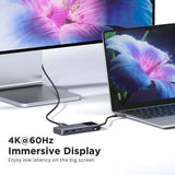 Hub Ugreen Uno (75179), 2x USB / 2x Type-C / HDMI / SD-TF, 4K, Gri