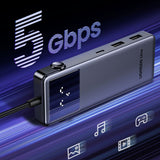 Hub Ugreen Uno (75179), 2x USB / 2x Type-C / HDMI / SD-TF, 4K, Gri