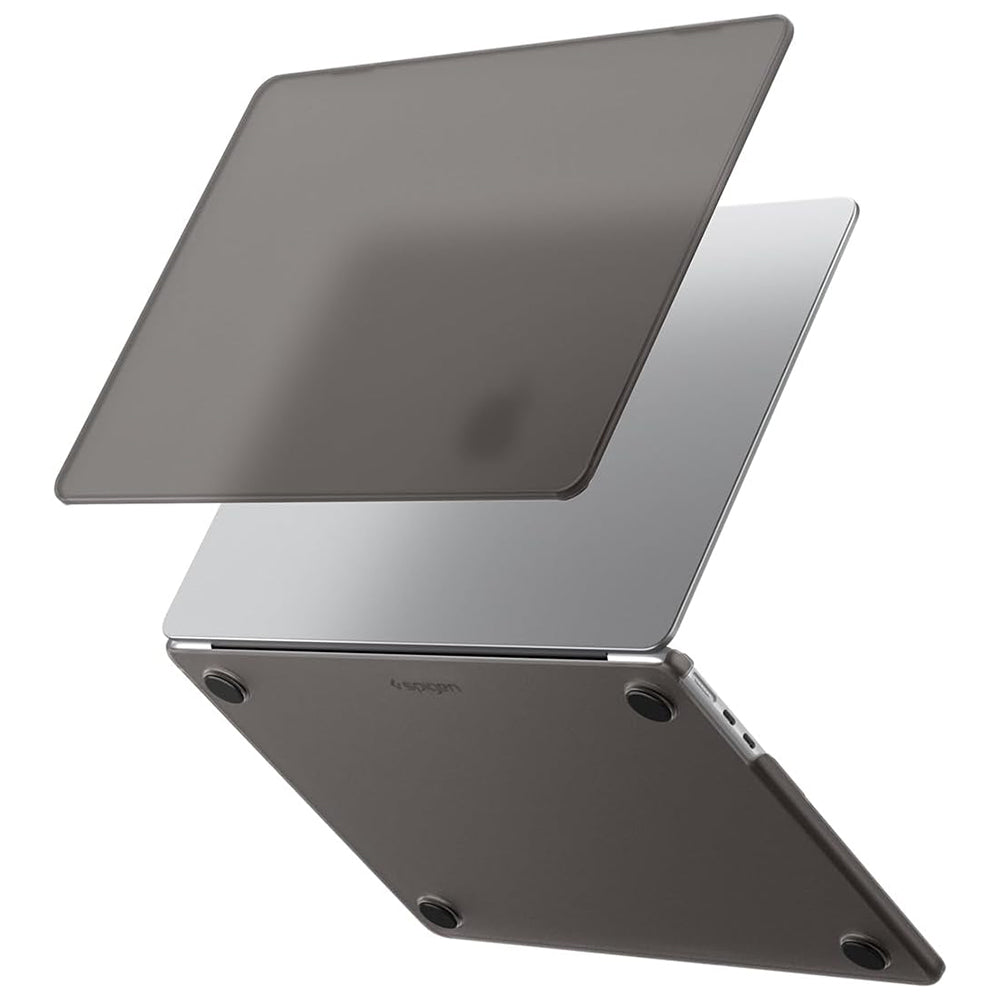 Husa laptop Spigen Airskin (ACS11531), MacBook Air 13" 2022, Policarbonat, Negru