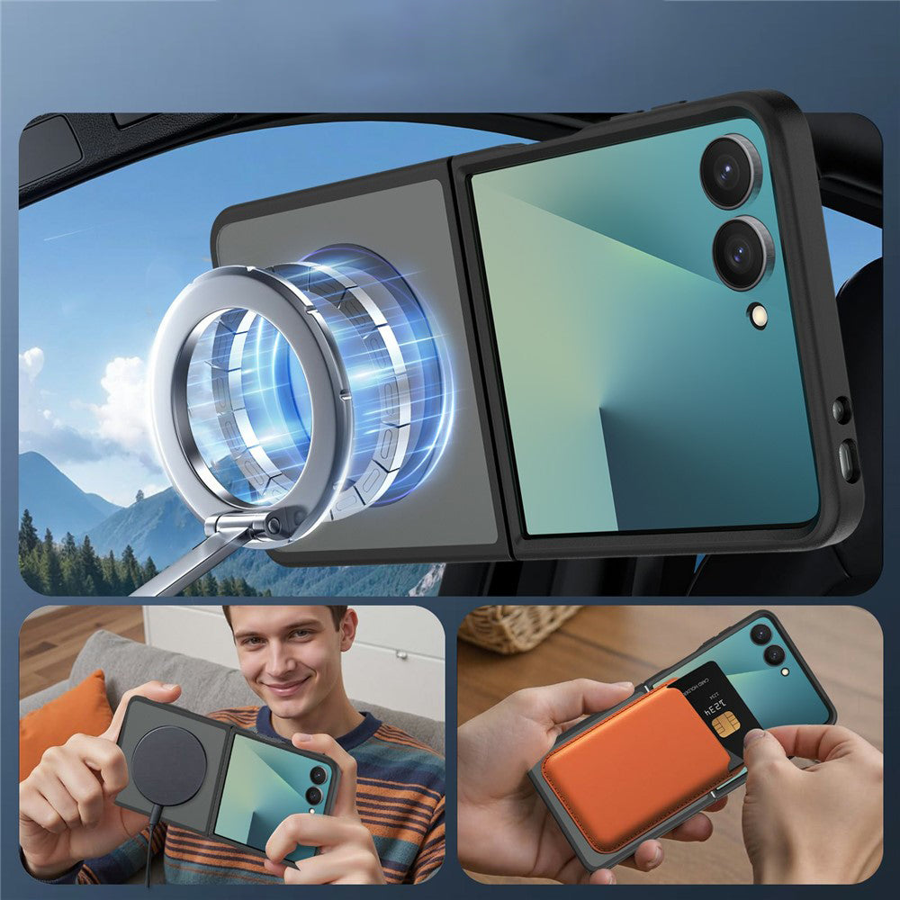 Husa de protectie Techsuit PureFrost MagSafe compatibil cu Samsung Galaxy Z Flip8, Negru Frost