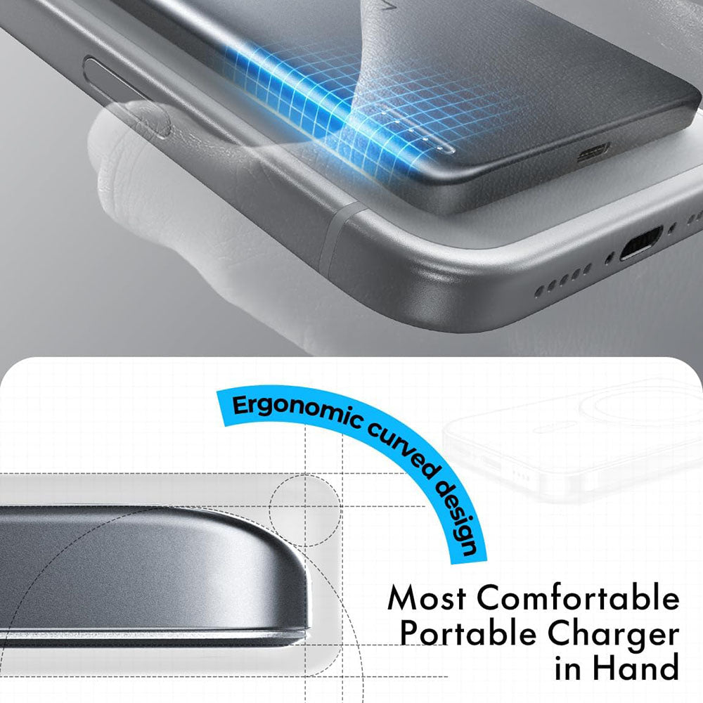 Baterie externa Lisen L601 Pro (YL0325100009), 10000mAh, Type-C, 27W, Gri