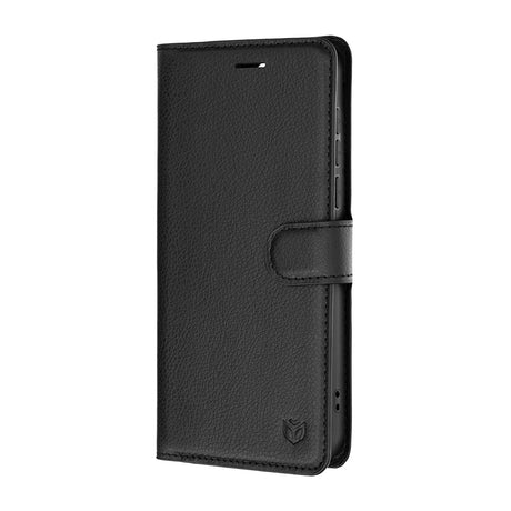 Husa de protectie Techsuit Leather Folio compatibil cu OnePlus Nord 6, Negru