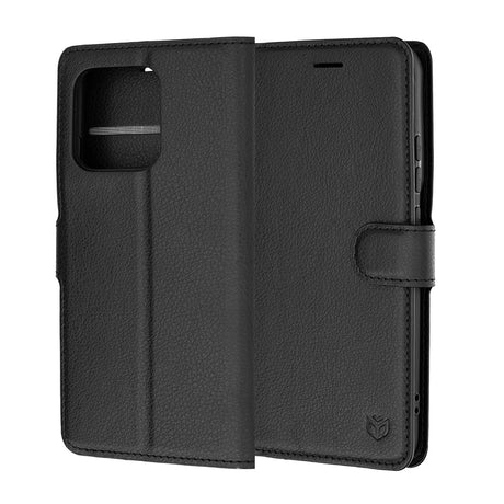 Husa de protectie Techsuit Leather Folio compatibil cu Motorola Edge 70 Pro, Negru