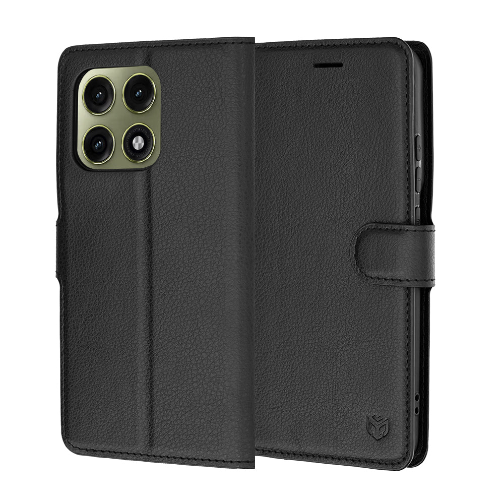 Husa de protectie Techsuit Leather Folio compatibil cu Motorola Edge 70 Pro, Negru