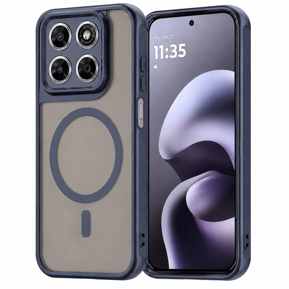 Husa de protectie Techsuit HaloFrost II MagSafe compatibil cu Motorola Moto G87 / G77 / G67, Albastru