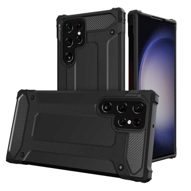 Husa de protectie Techsuit Hybrid Armor compatibil cu Samsung Galaxy S23 Ultra, Negru