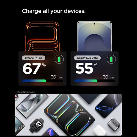 Incarcator Spigen (ACH10448), Type-C, 30W, Fast Charging, Argintiu