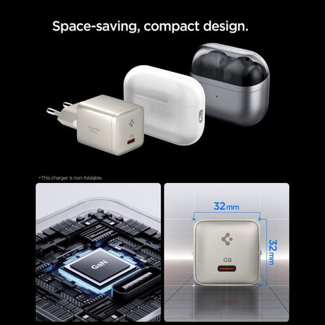 Incarcator Spigen (ACH10448), Type-C, 30W, Fast Charging, Argintiu
