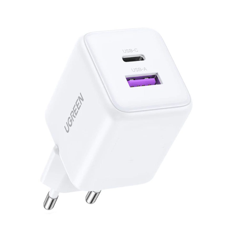 Incarcator Ugreen (65015), USB / Type-C, 30W QC3.0, Alb