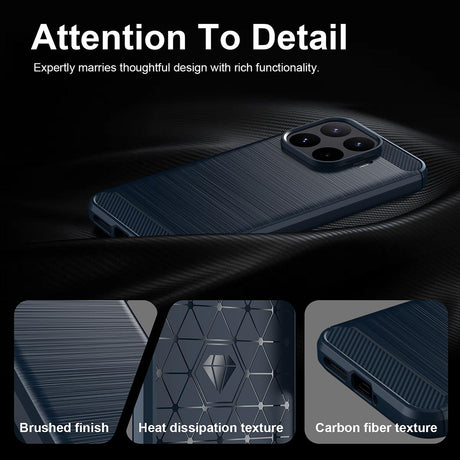 Husa de protectie Techsuit Carbon Silicone compatibil cu Xiaomi 17T Pro, Albastru