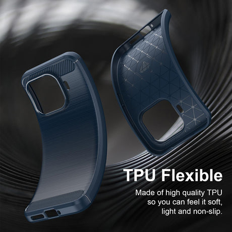 Husa de protectie Techsuit Carbon Silicone compatibil cu Xiaomi 17T Pro, Albastru