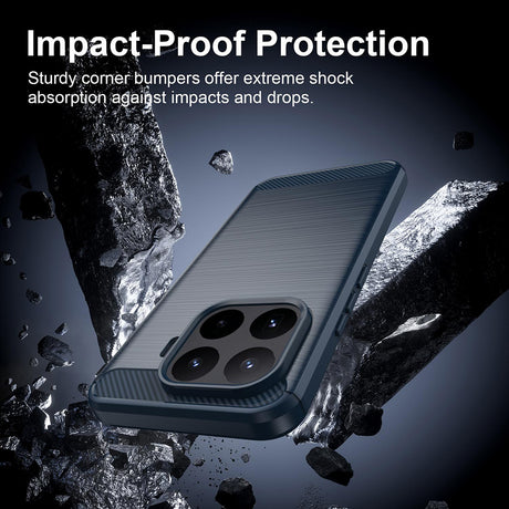 Husa de protectie Techsuit Carbon Silicone compatibil cu Xiaomi 17T Pro, Albastru
