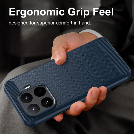 Husa de protectie Techsuit Carbon Silicone compatibil cu Xiaomi 17T Pro, Albastru