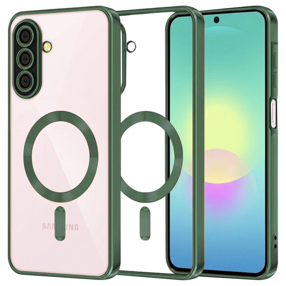 Husa de protectie Techsuit Luxury Crystal MagSafe compatibil cu Samsung Galaxy A27 5G, Verde inchis