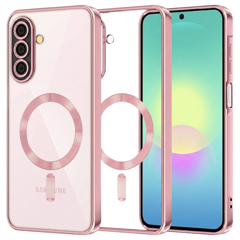 Husa de protectie Techsuit Luxury Crystal MagSafe compatibil cu Samsung Galaxy A27 5G, Roz
