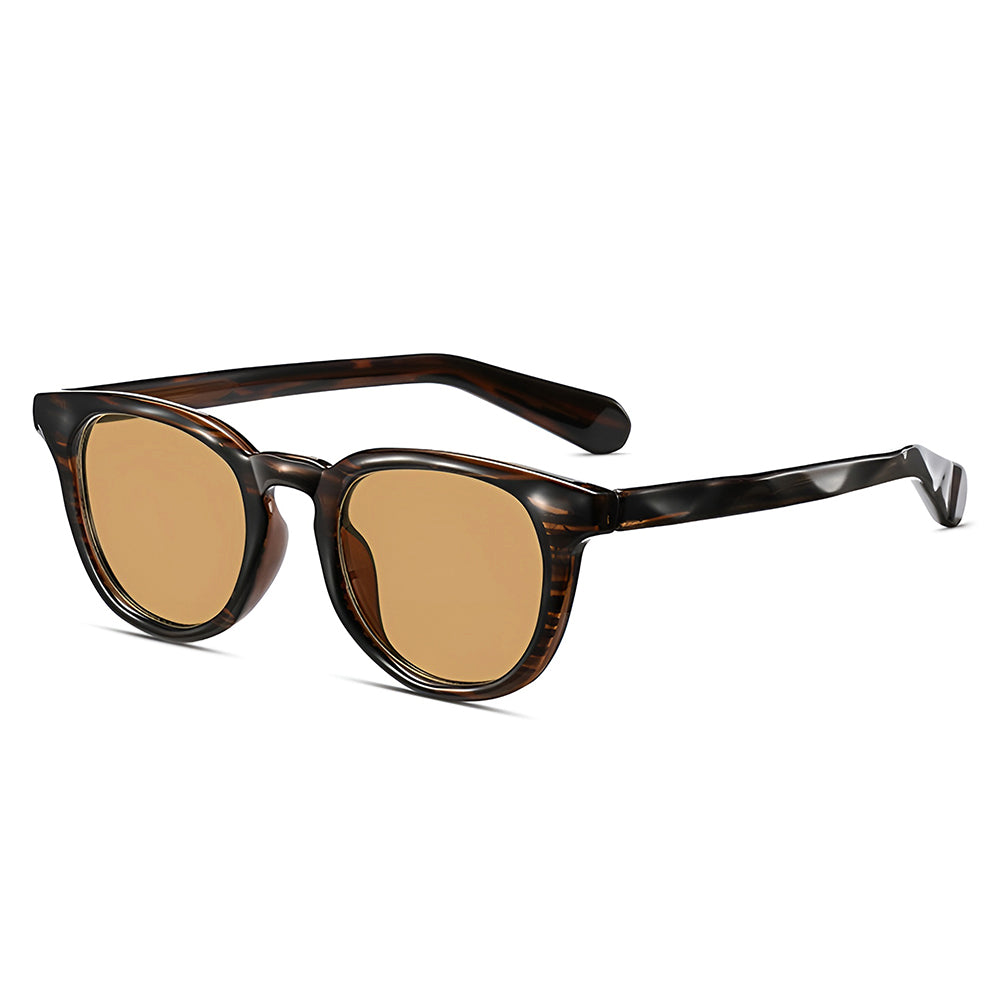 Ochelari de Soare Techsuit (8663), Rotunzi, TR90, Maro