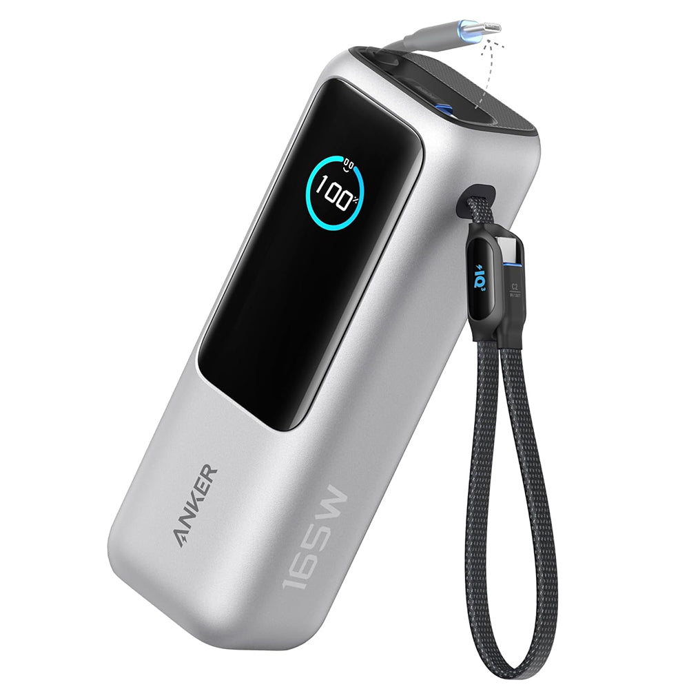 Baterie externa Anker Prime (A1695H41), 25000mAh, USB-C/USB, 165W, Argintiu