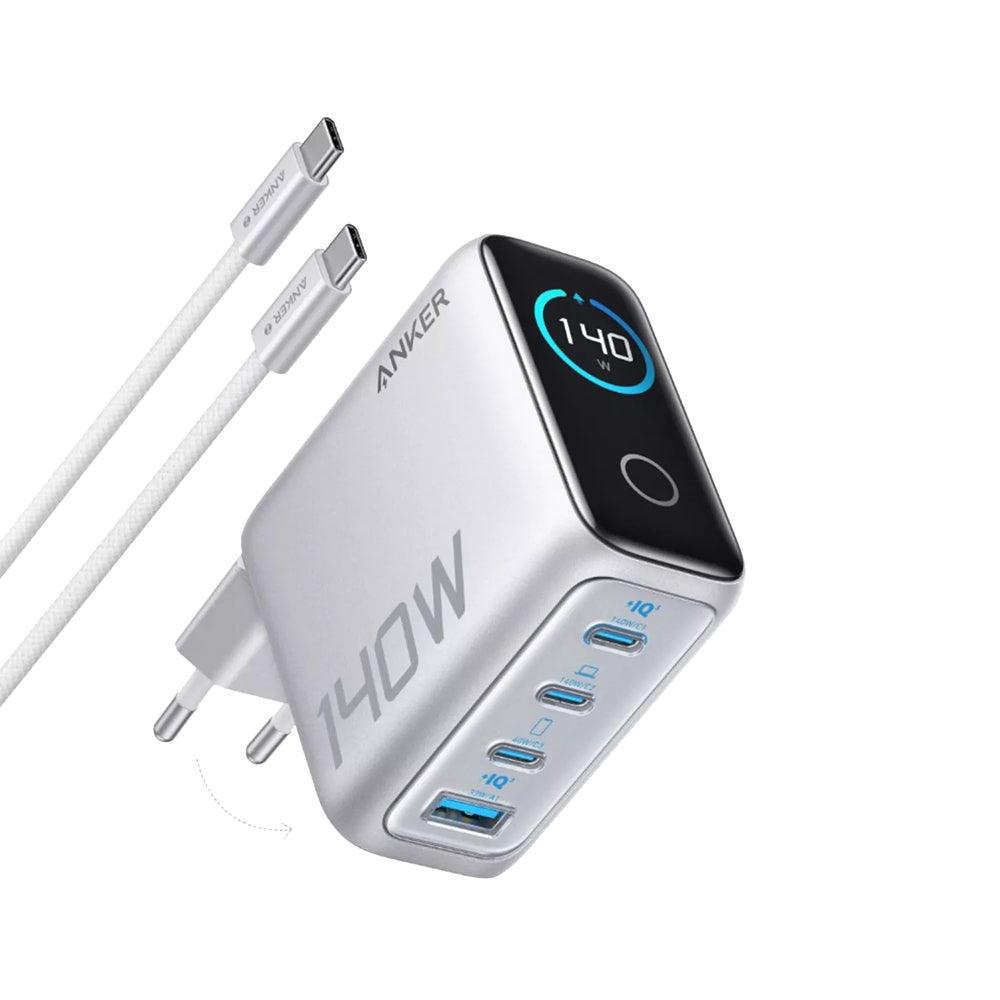 Incarcator Anker (B2697G41), 3x USB-C + USB, 140W, Fast Charging, Gri