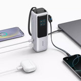 Baterie externa Anker Prime (A1695H41), 25000mAh, USB-C/USB, 165W, Argintiu