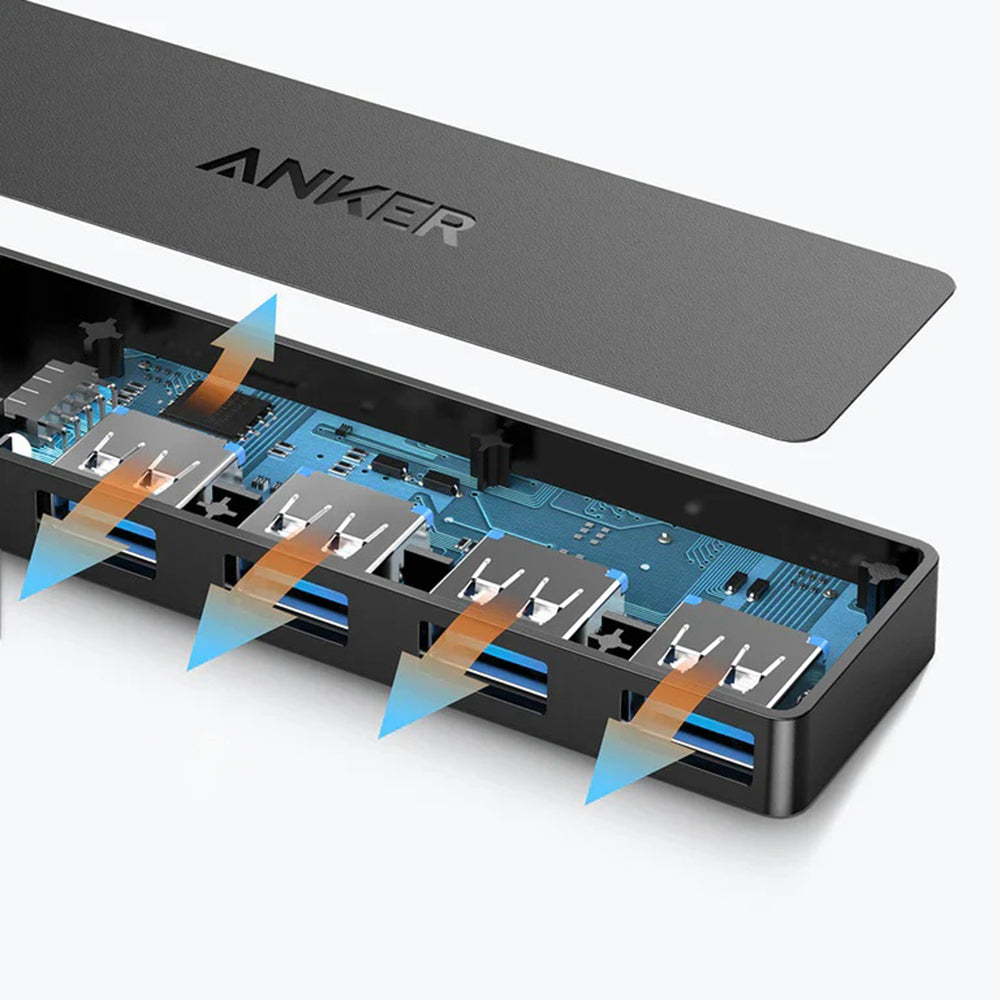 Hub Anker A7516016, 4x USB 3.0 Gen 1 5Gbps, Negru