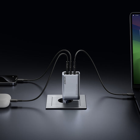 Incarcator Anker (A2688341), 2x Type-C / USB, 100W, GaN Fast Charger, Gri